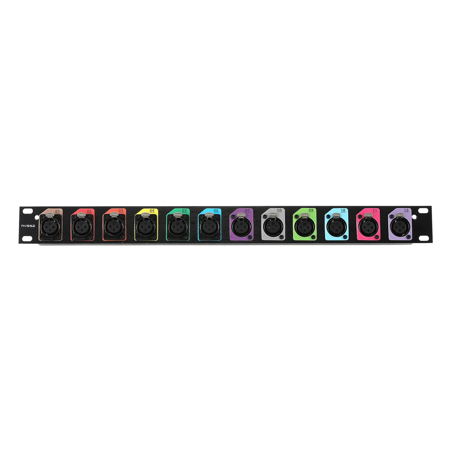 19 Inch Rack Audio Patch Panel, D-Series Connector Mounting Plate, 1U 2U Rack Panel