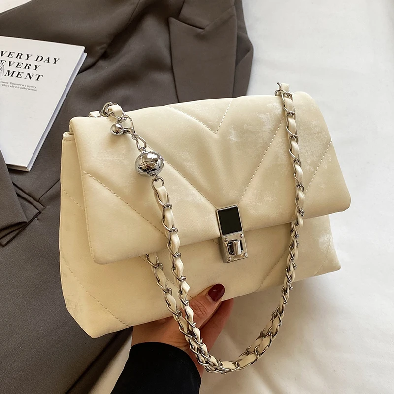 

High Quality Women PU Leather Chain Shoulder Bag Fashion Ladies Handbags Messenger Bags Casual Female Crossbody Bags for Women