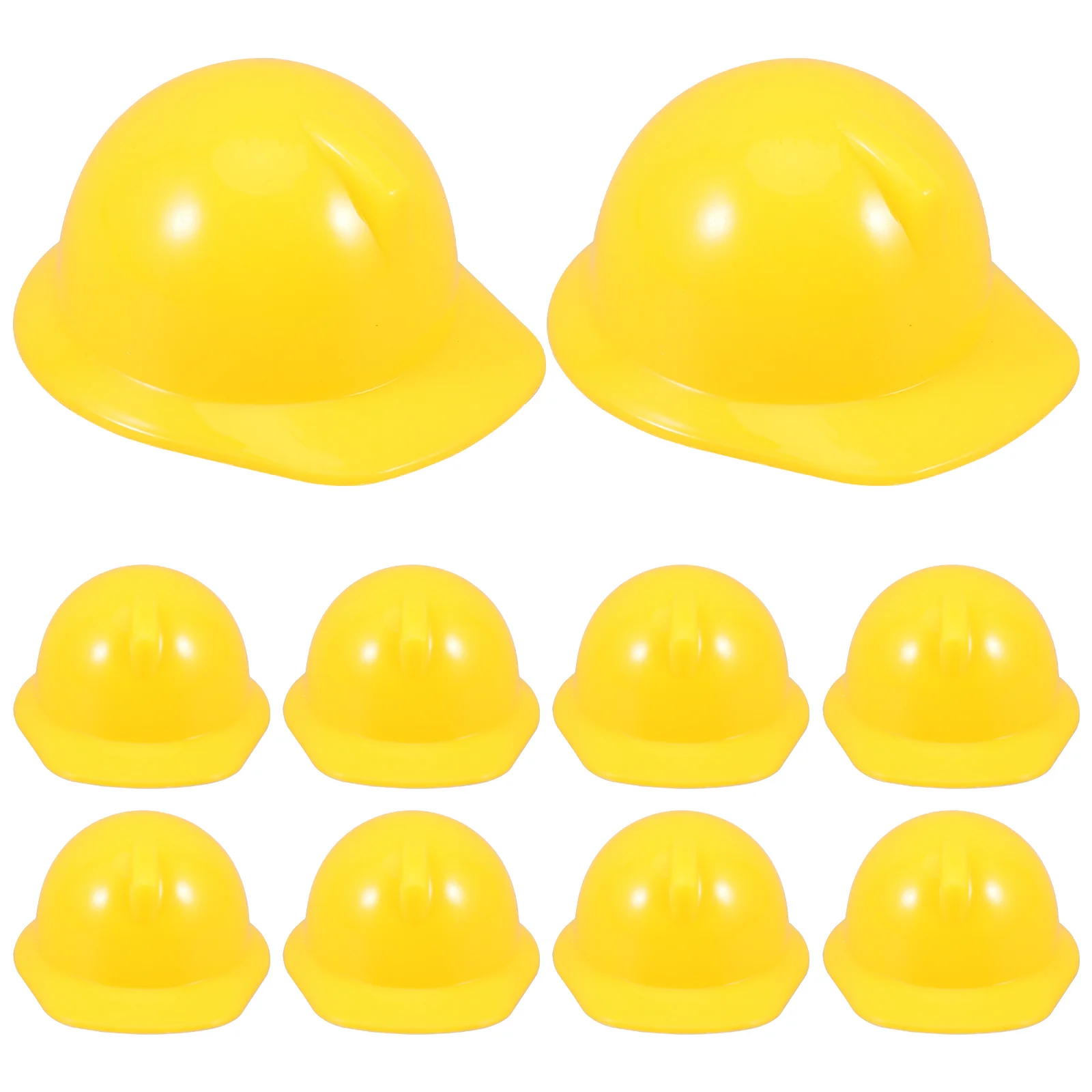 10 Pcs Hats Mini Construction Kids Toys Miniature Small Chickens Helmets Child Caps