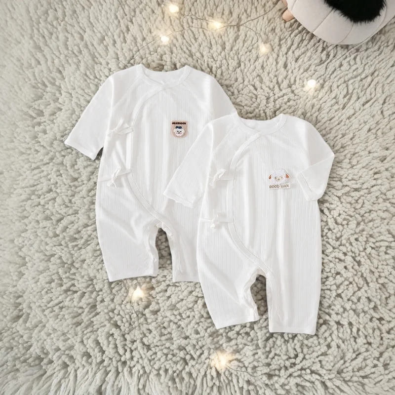 

Somenie Baby Girls Long Sleeve Bodysuit for All Seasons Newborn Cute Embroidery Patterns Romper Baby Jumpsuit 1-3-6M