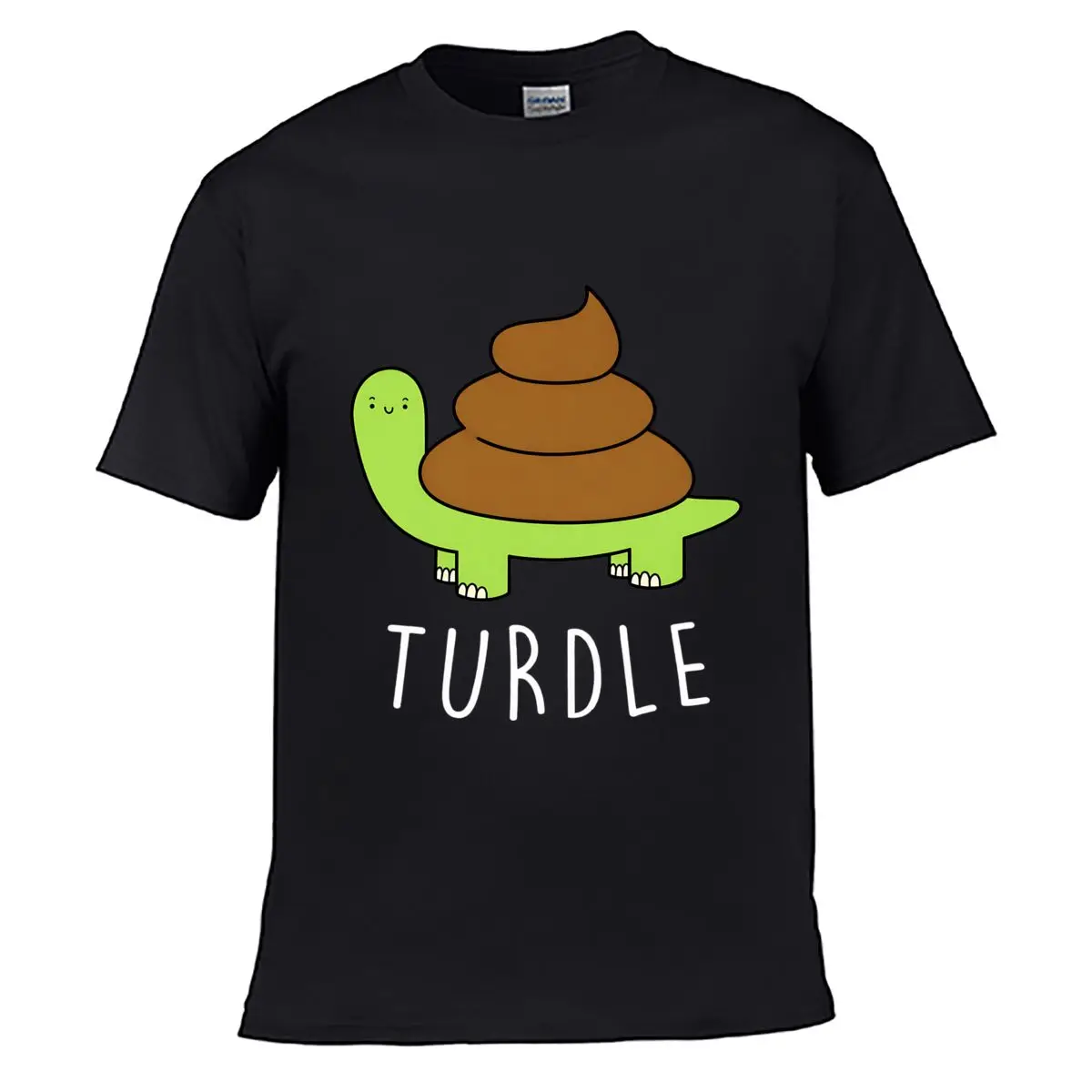 Funny Turtle Poop Turdle Humorous Cartoon Graphic short-sleeved T-shirt