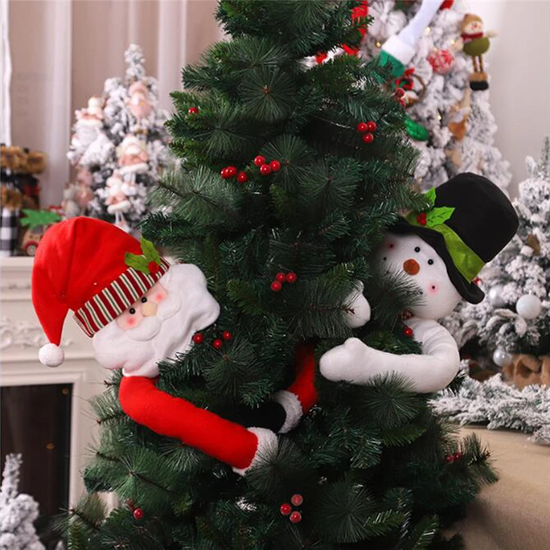 105/108cm Cute Hugs The Tree Doll Santa Claus Snowman Christmas Tree Ornament Festive Decor Noel Atmosphere Cloth Xmas New Year