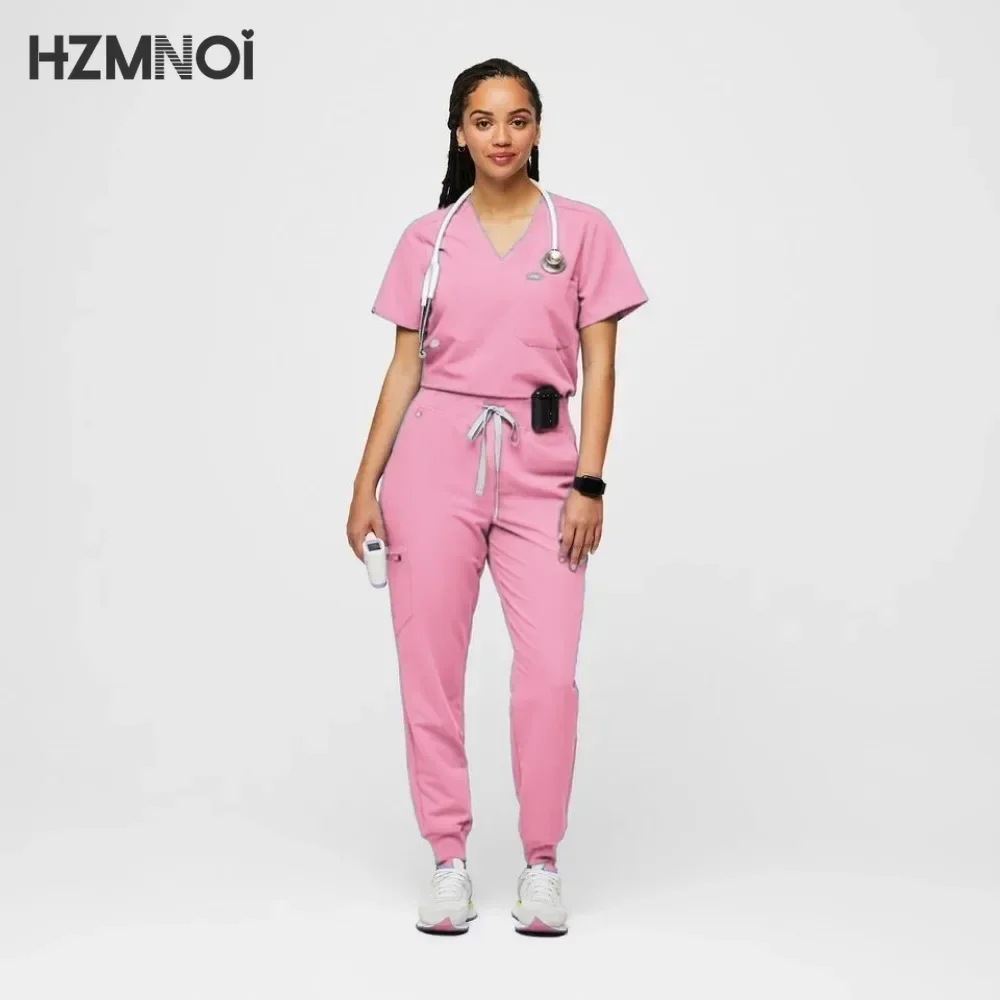 New Tops+pant Medical Uniform Surgery Scrubs Shirt Short Sleeve Pet Shop Doctor Nurse Nursing Uniform Set Women Workwear Scrub