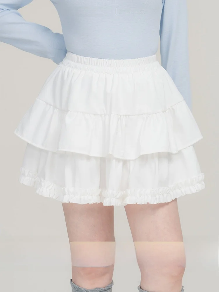 

Heynew plus Size Women's Skirt with Lace Hem High Waist A-Line Skirt for Pear Rectangle Body pes Summer New