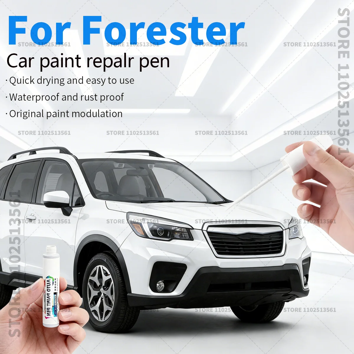 Car Paint Repair Pen For Subaru Forester 1997-2025 SG SH SJ SK Paint Scratch Repair Accessories Black White Red Blue Green Gray