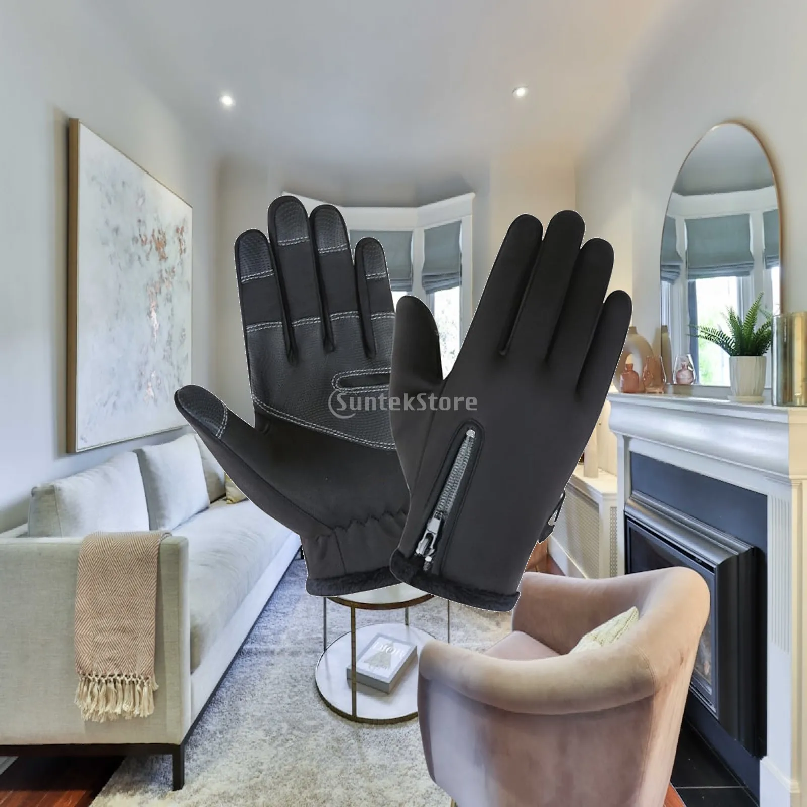 Thermal Waterproof Gloves with Touchscreen Fingers for Men Women Winter Snow Running Cycling Driving Riding