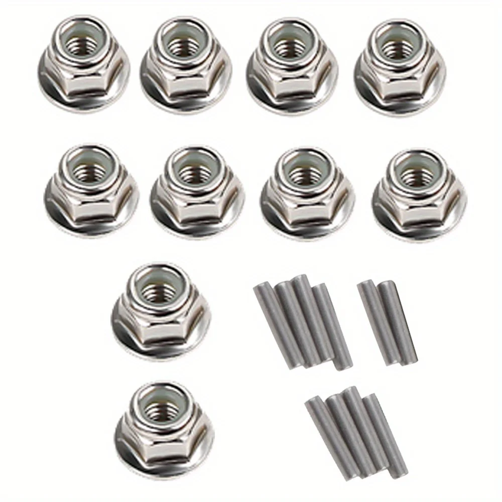10PCS M4 Nylon Lock Wheel Nut & Axle Pins for Traxxas TRX4 Axial SCX10 Tamiya WLtoys 1/10 RC Car