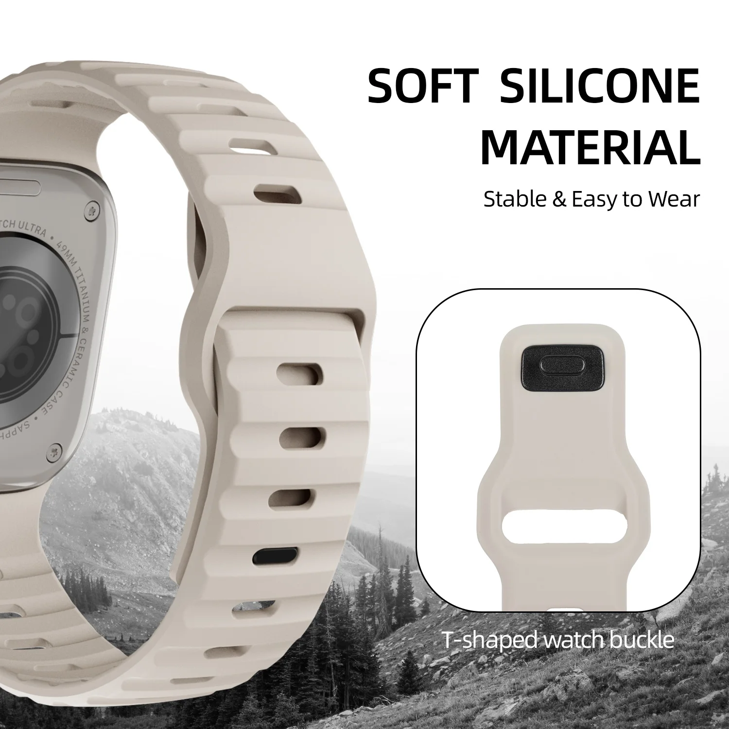 أحزمة رياضية متوافقة مع Apple Watch Ultra2 Band 49mm 45mm 44mm 42mm 41mm 40mm 38mm، سوار سيليكون ناعم ومقاوم للماء للرجال والنساء لـ iWatch Series 10 9 8 7 6 5 4 3 2 1 SE Ultra.