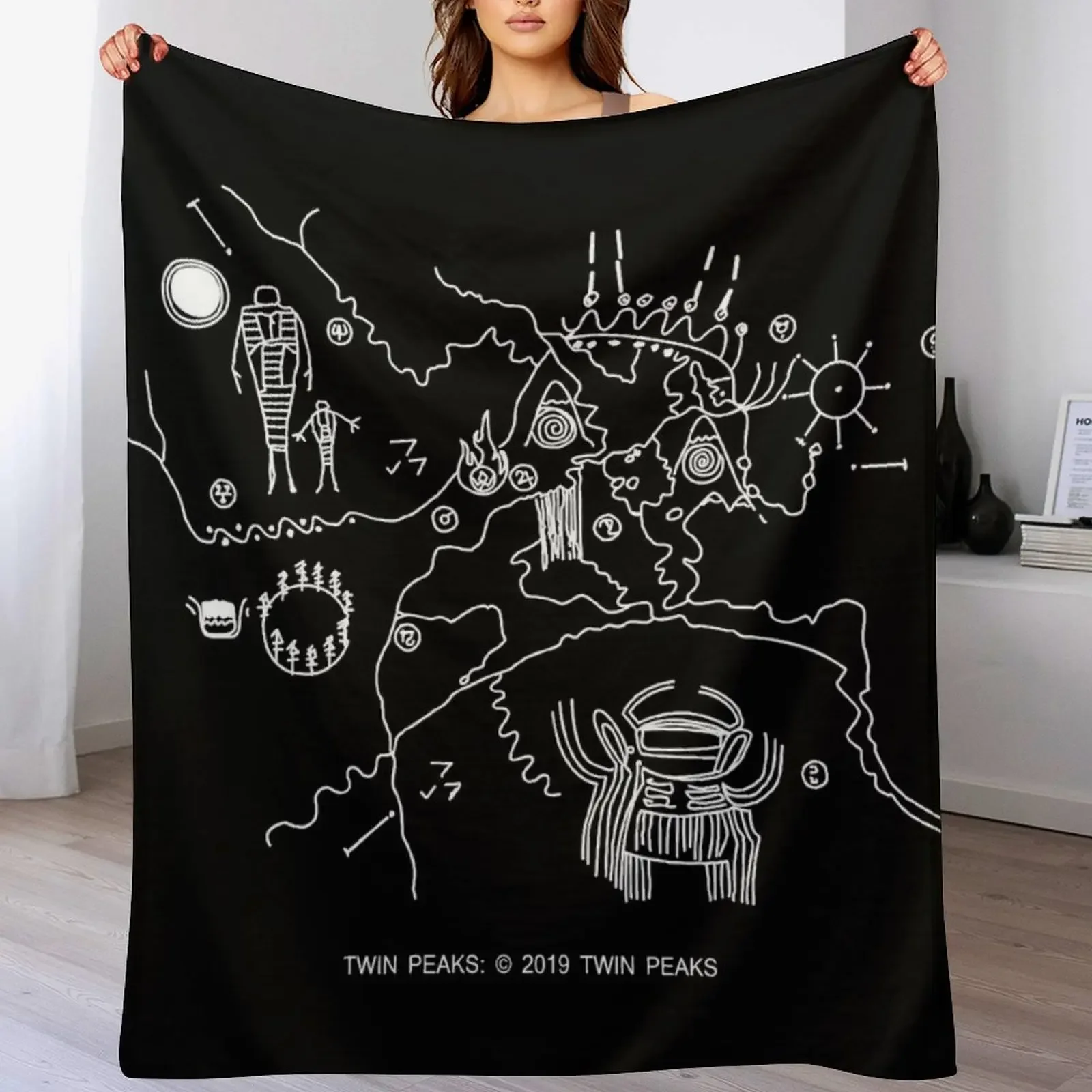 

Twin Peaks -Cave Map Throw Blanket Versatile Cozy Throw Blanket for All Occasions