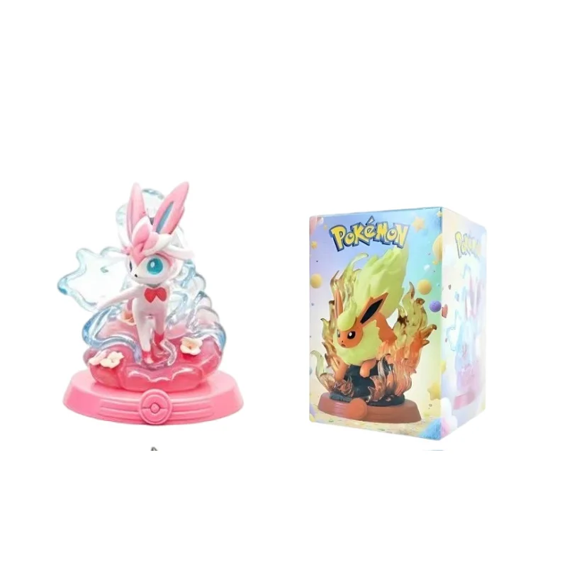 8 verschiedene Pokémon Actionfiguren Pikachu Abenteuer Eevee Blindbox Anime-Modell Desktop-Dekorationen Pokémon Spielzeug Fans Geburtstagsgeschenk