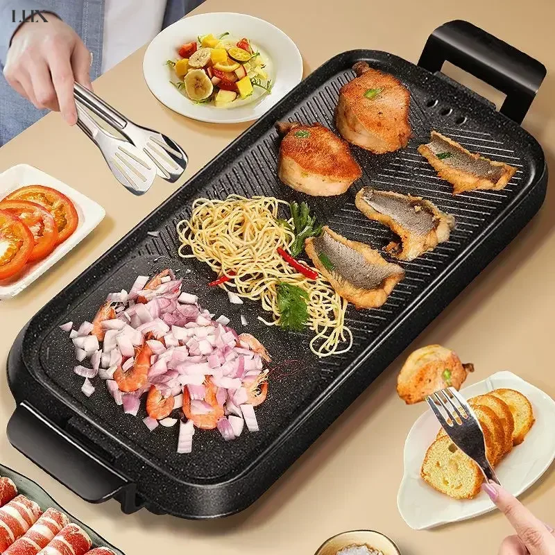 Barbecue grill, Korean style electric grill pan, multi-function barbecue machine, grilled shabu-shabu pot