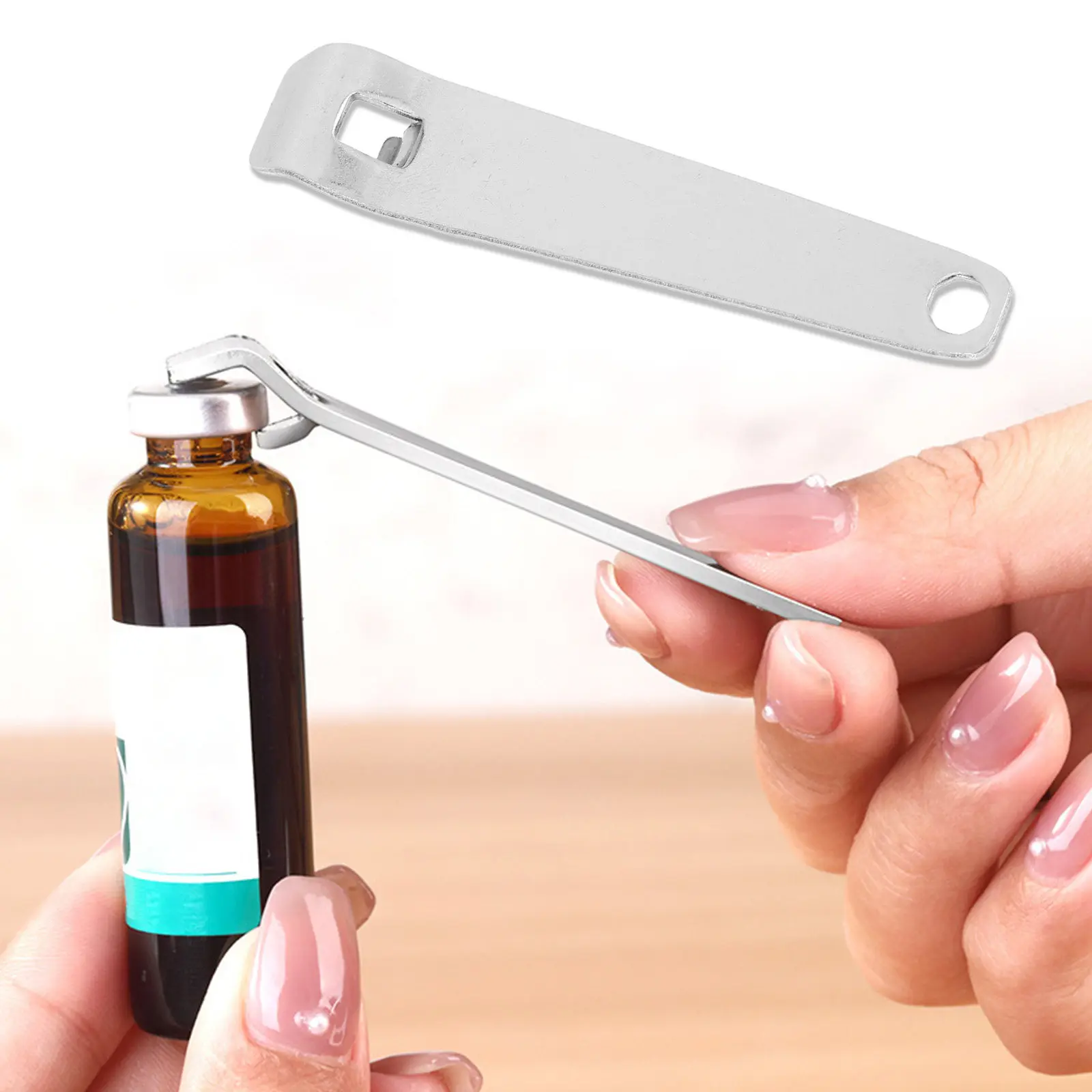 3Pcs Stainless Steel Vial Opener Ergonomic Vial Breaker Lightweight Compact Nurse Helper for Fast Accurate Opening of Ampoule