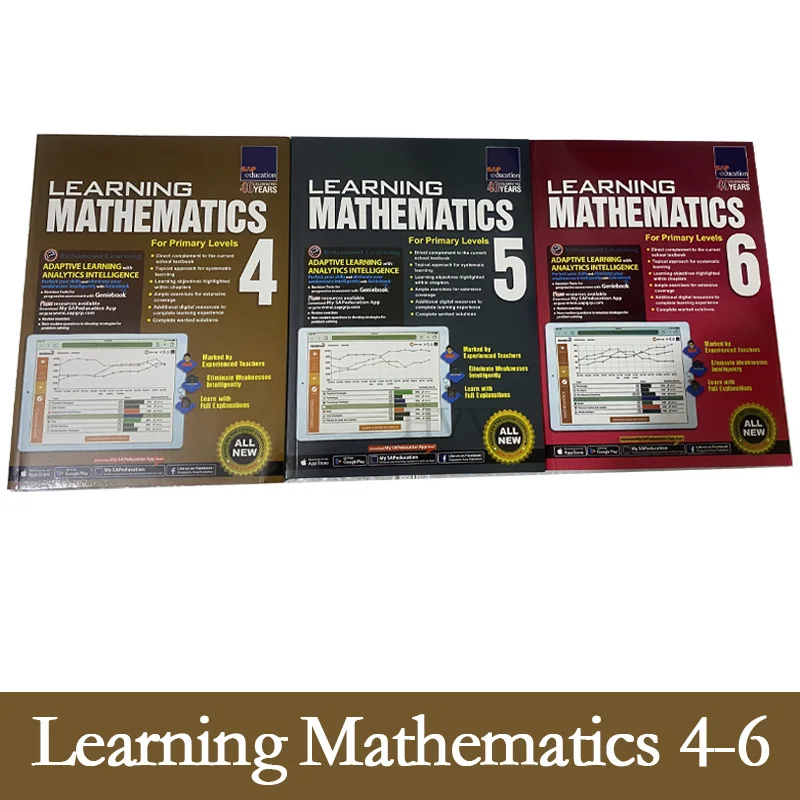 Sap Learning Mathematics Book Grade 4-6 Children Learn Math Books Singapore Primary School Mathematics Textbook HVV