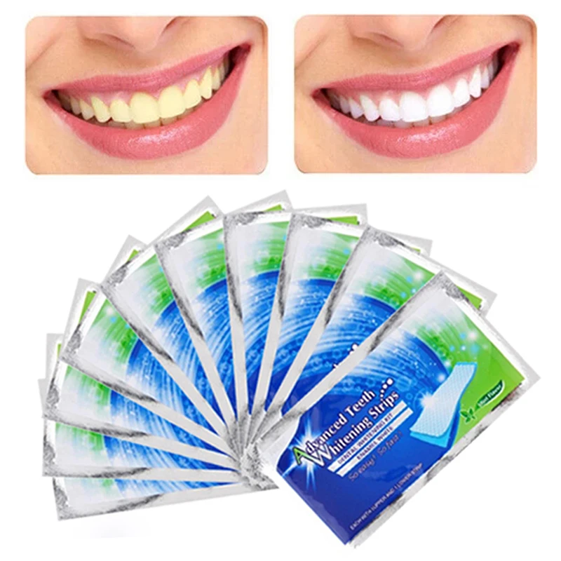 Teeth Whitening Sticker Adhesive Gel Dental Care Bleaching Tool Brighten Yellow Teeth Remove Stains Dental Kit 7/14 PCS