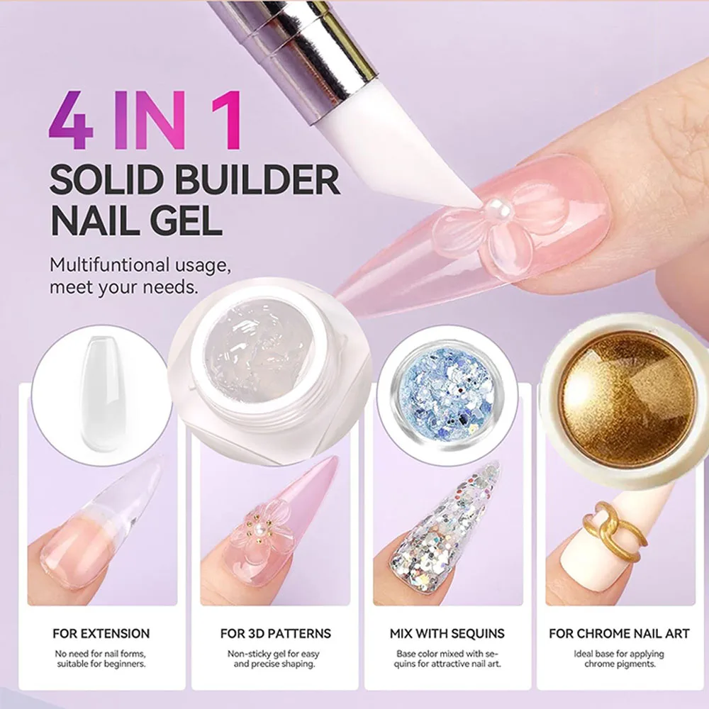 6色マジックミラークロームパウダー5Dネイルアートジェルライナーネイルポリッシュセットノーワイプクリア5DスカルプティングネイルジェルDIYラビングダスト