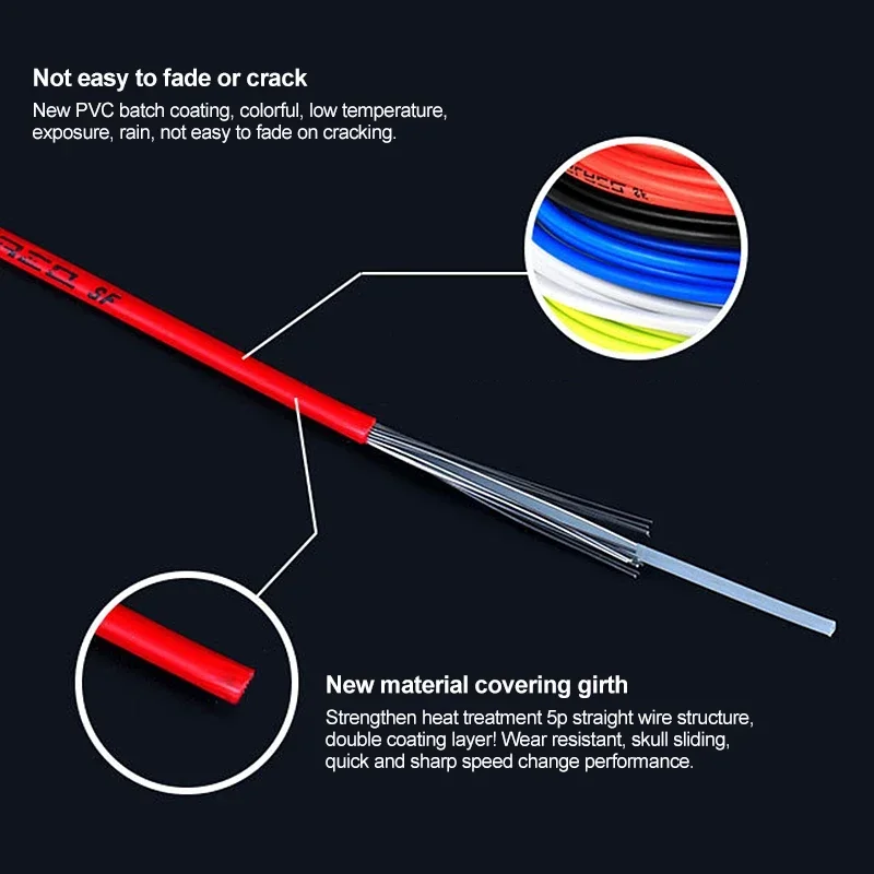自転車用2mワイヤー、シフター、ディレイラー、ブレーキケーブル、シフトケーブルチューブ、4mm、MTB、ロードバイク、シフター、ブレーキケーブルラインパイプ