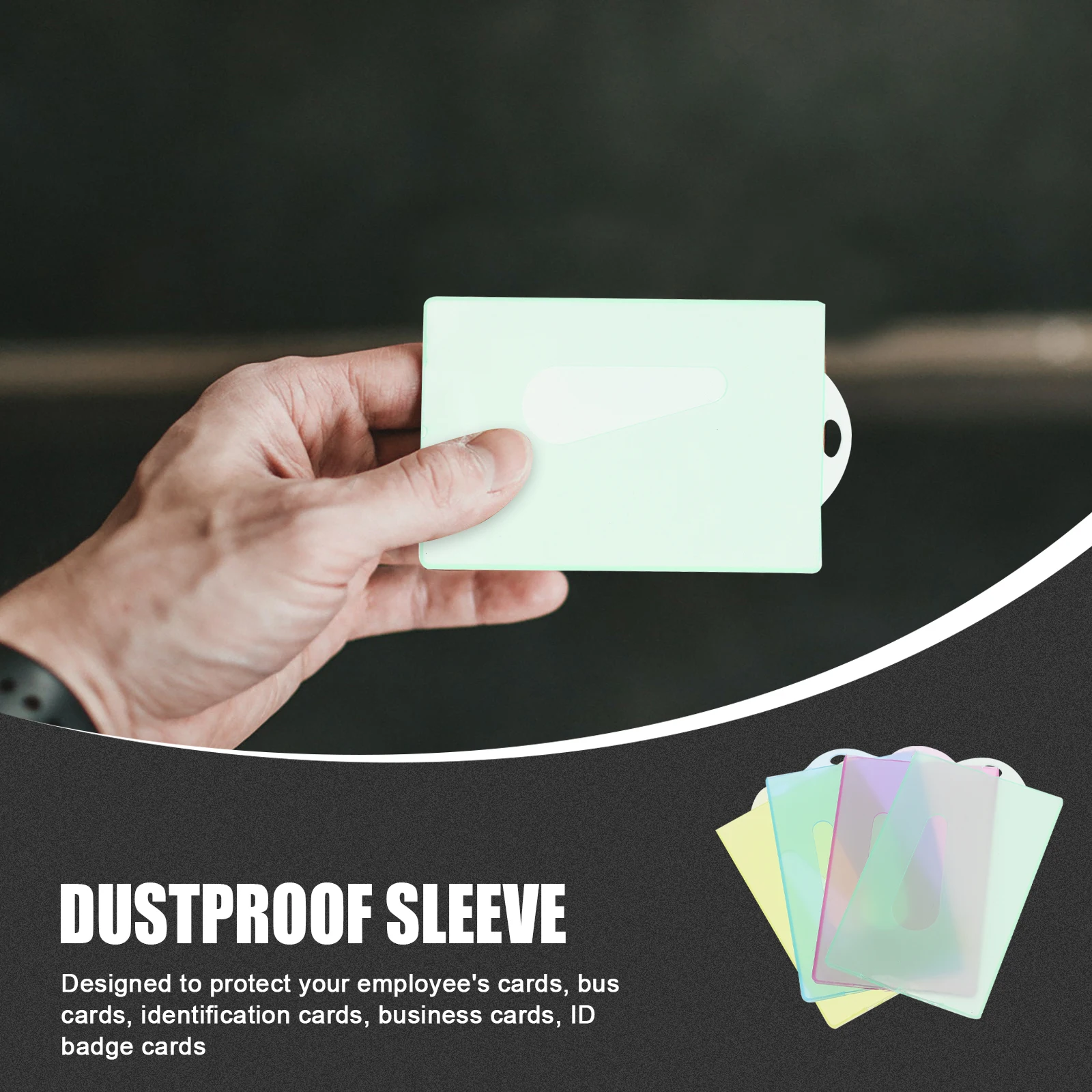 

40Pcs Antimagnetic Bank Card Holders Lightweight Portable Id Badge Protectors Id Cards Holder Cards Cover Badge Holder