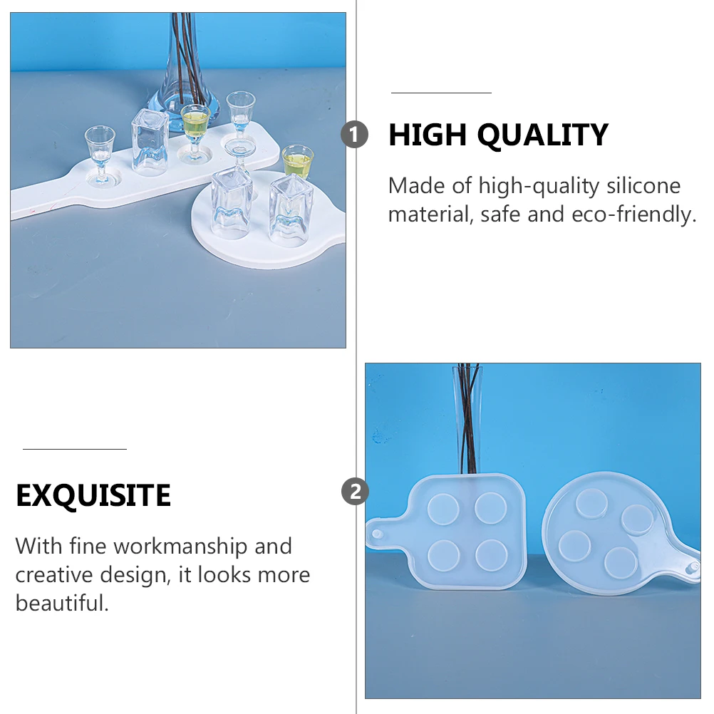 

Silicone Wine Rack Mould DIY Tray Making Molds Creative Epoxy Coaster Non Stick Easy Separate Clean Recyclable Safe Beautiful