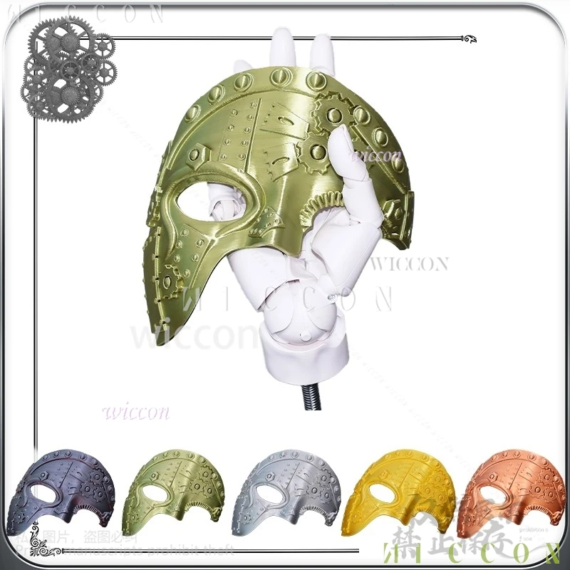 Anime Cos 애니메이션 공포 코스프레 기계 기어 3D 폴리 젖산 소품 마스크 의상 Steampunk 펑크 가장 무도회 정장 반 얼굴
