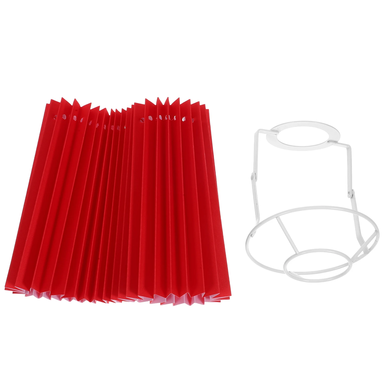 

Lamp Shade Umbrella Lampshade Cloth Replacement Desk Vintage Bedroom Light Shades Decorative Red