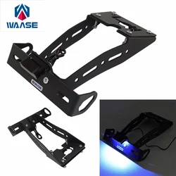 waase For Yamaha XSR900 XSR 900 2022 2023 2024 2025 License Plate Frame Holder Bracket Rear Eliminator Tail Tidy w/ LED Light