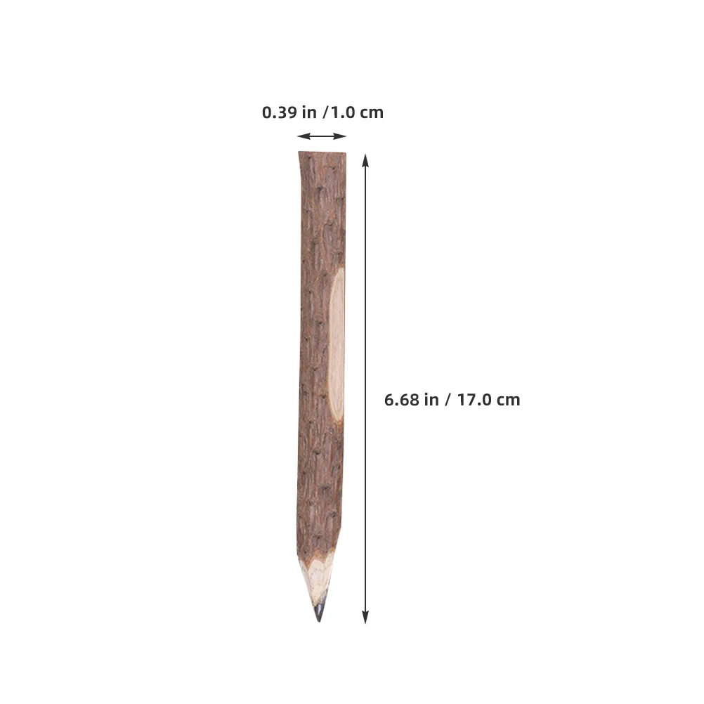 Biodegradable Pencil Log Short Pencils Long Writing for Kids Small Tree Bark Wooden Toddler Bulk