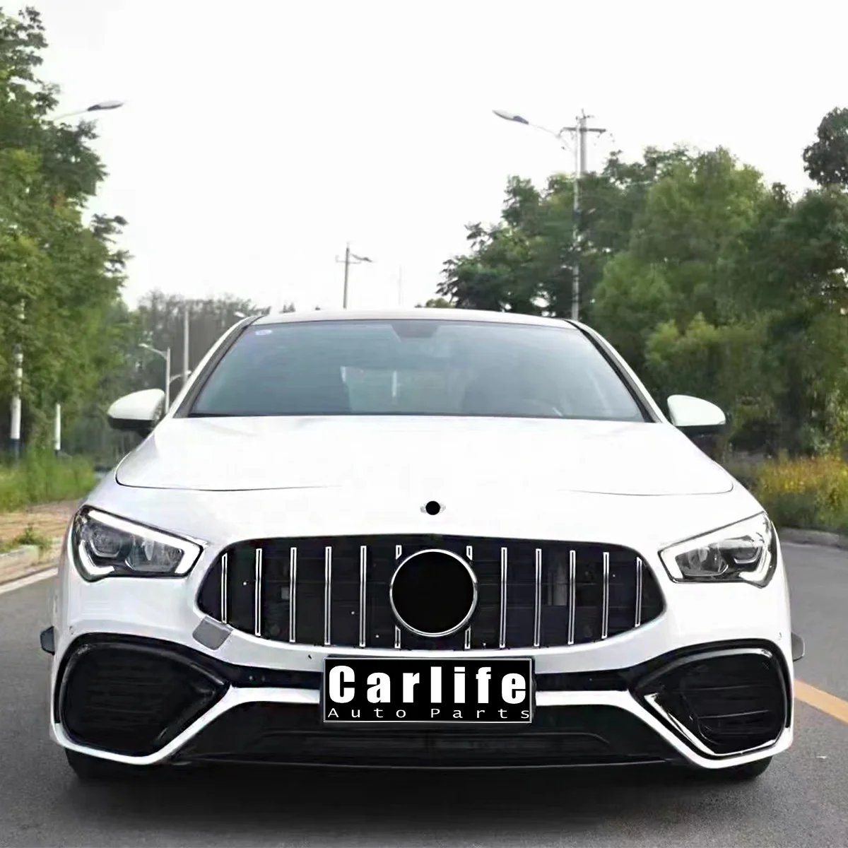 

Car Body Kit for Mercedes Benz W118 CLA200 CLA300 Change To CLA45 Model Include Front Rear Bumpers Grille and Rear Diffuser