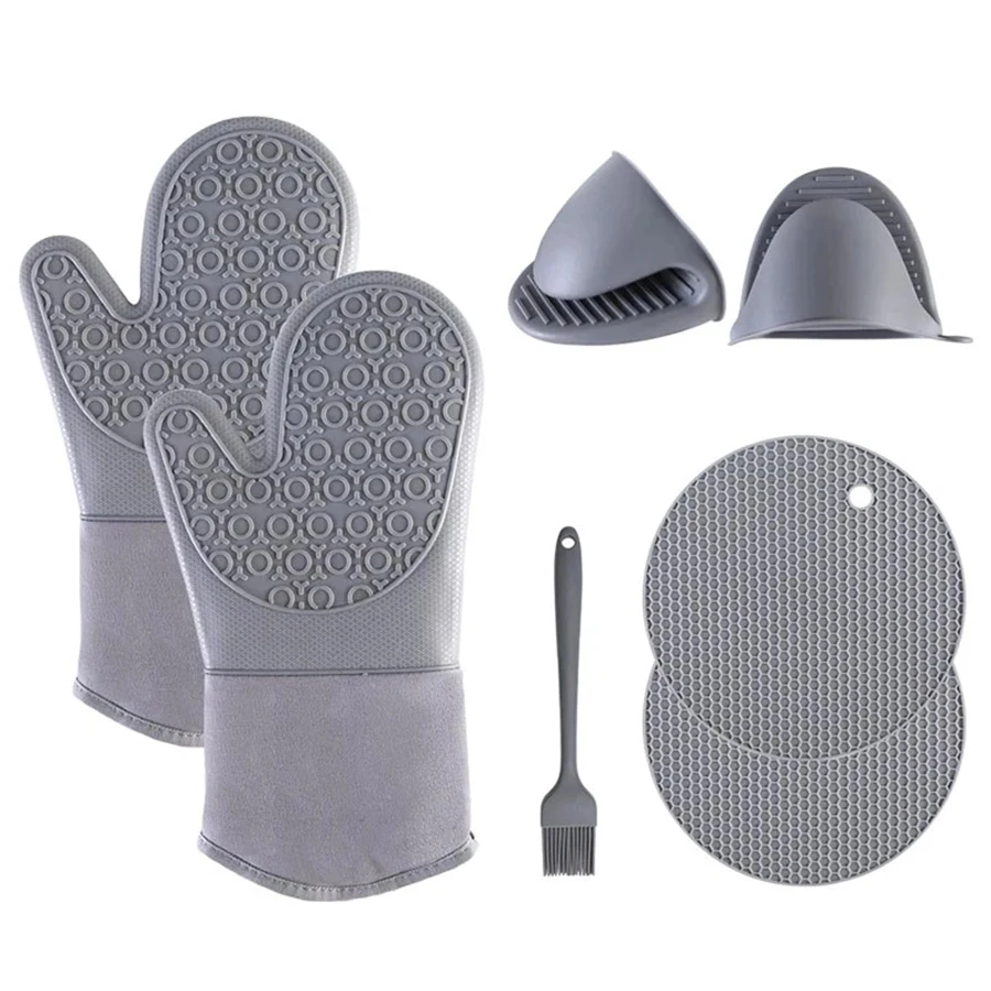 Mikrowellen-Wärme isolation shand schuhe Hochtemperatur-Ofen handschuhe Grad feuerfeste Grill-Wärme isolation shand schuhe