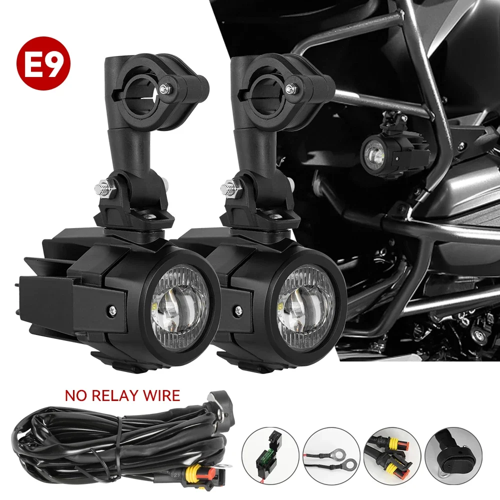 2PCS 40W LED Auxiliary Lamp 6000K Super Bright Fog Driving Light Kits Led Lighting Bulbs DRL for Motorcycle BMW K1600 R1200G