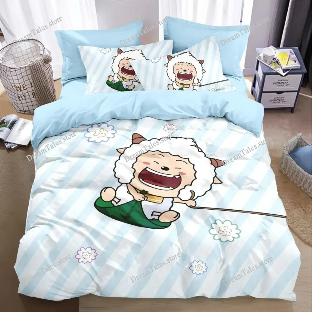 Cartoon CuteMotif ,Microfibre Bedding Sets, Children's Bed Decor Duvet Cover for Teenagers Adult with Zip Room Decor Luxury Gift