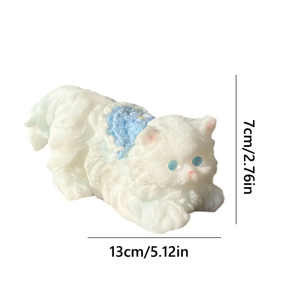 Cute Longhair Cat Persian Cat Squeeze Toy Silicone Handmade Kitten Squeeze Toy Relax Stress Cute Gift Toy