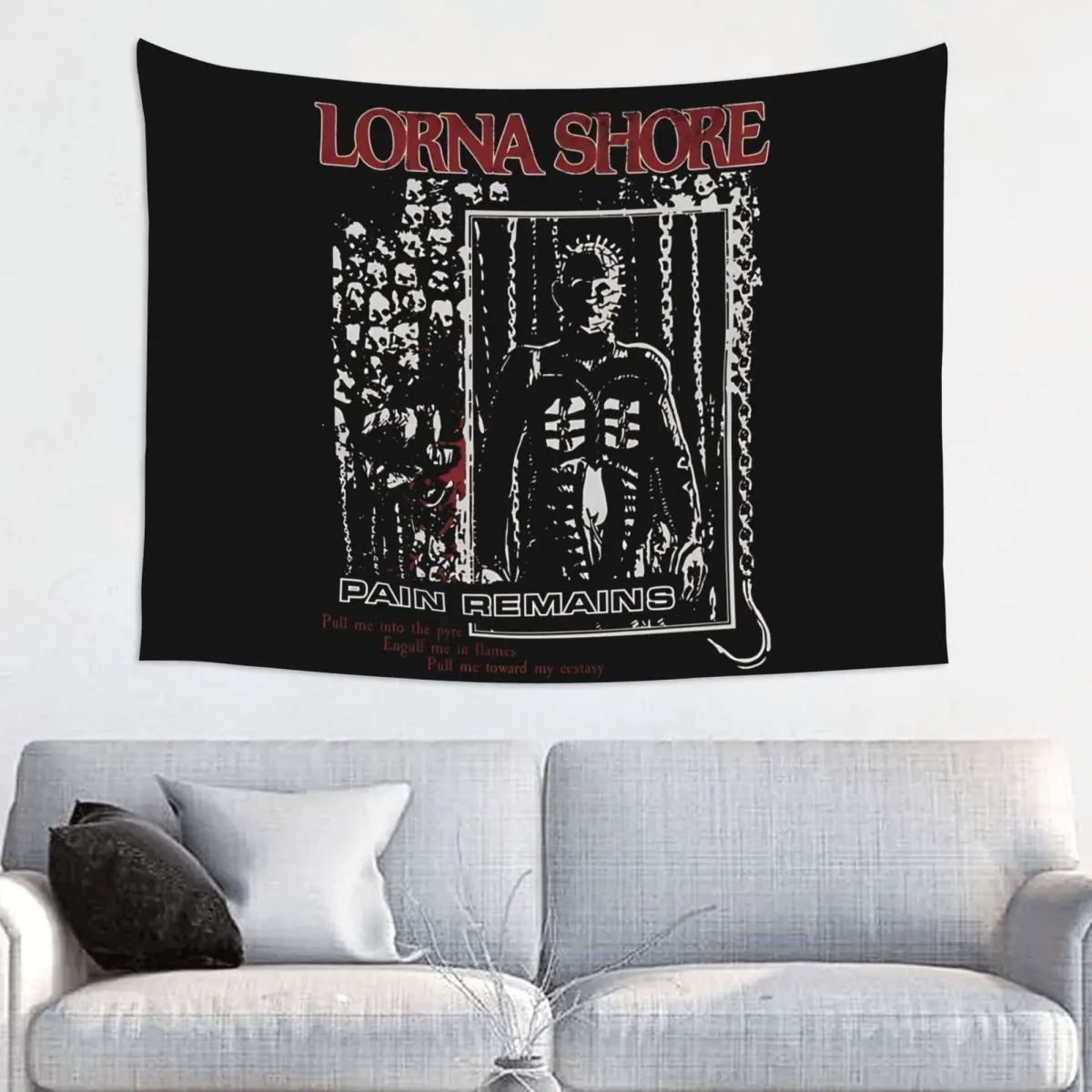 Horror Pinhead Movie Tapestry Bohemian Polyester Wall Hanging Hellraiser Decoration for Bedroom Beach Mat Retro Wall Blanket