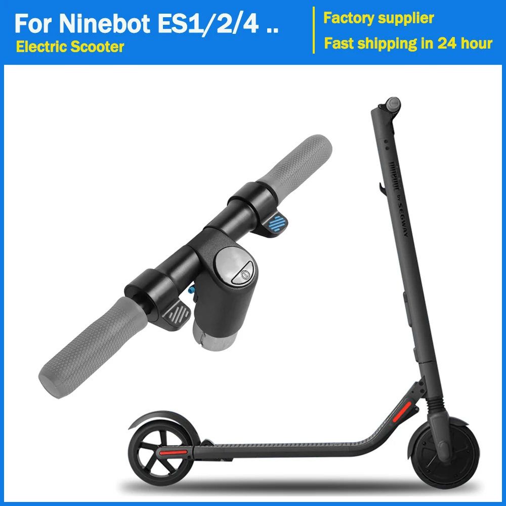 Aluminum Alloy Handlebar And Headlight  Electric Scooter Hand Grip Assembly Compatible for Segway Ninebot ES1 ES2 ES4 Parts