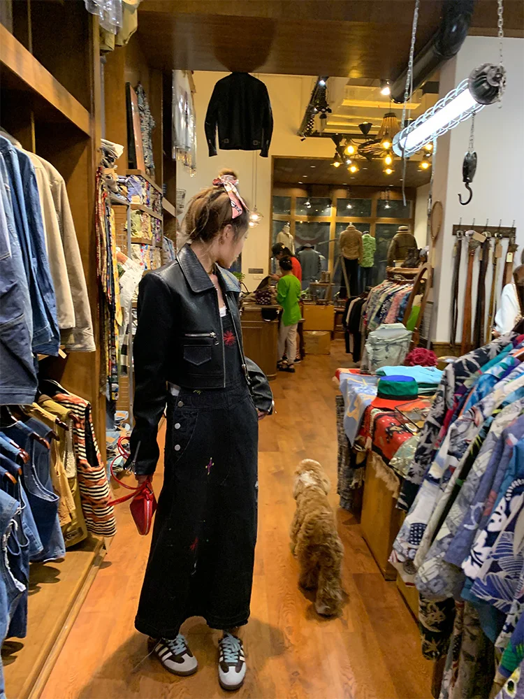 Bla ort Biker Sle Leder Jaet Damenmantel Design Sensation Kleine Größe Fem Oberbekleidung PU-Leder Long Sve Reißverschluss