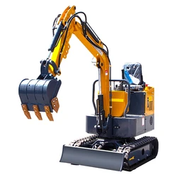 1 Ton Mini Excavator 1000kg Crawler Digger Backhoe Excavator For Home Trenching And Garden Work HW-10 Chinese Factory Custom