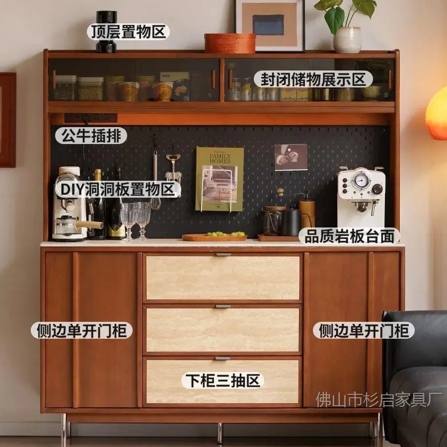 Second-hand travertine, sideboard, slate cabinet, coffee bar cabinet, wall-to-wall, solid wood storage, storage cabinets, B&B