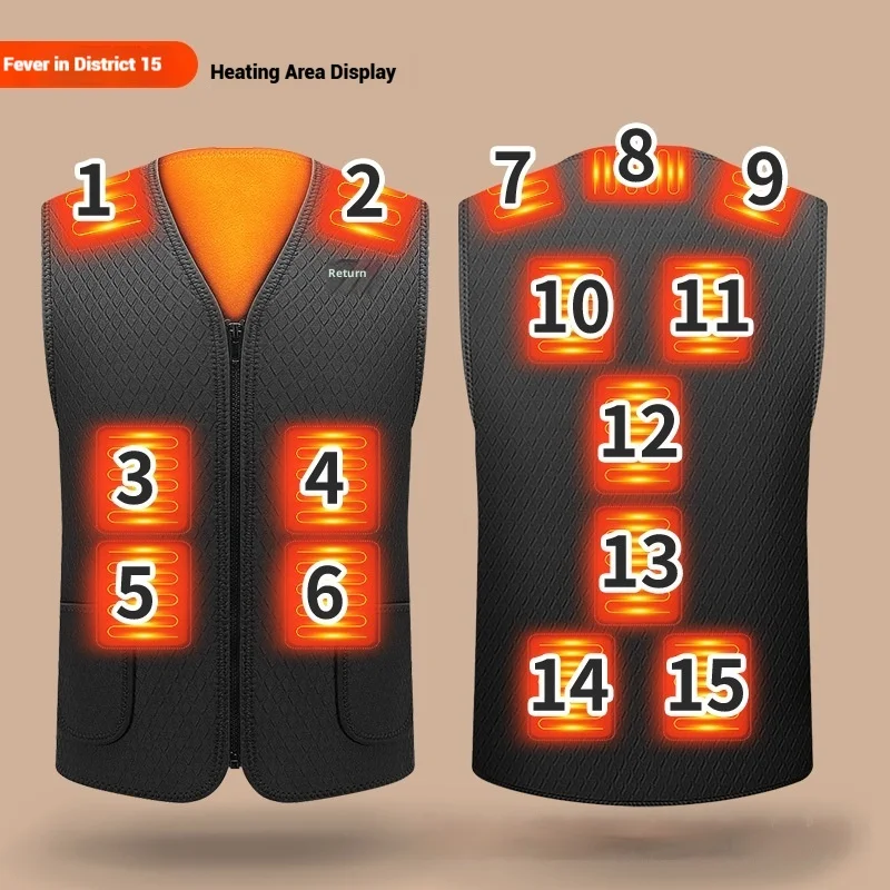 Usb سترة ساخنة للرجال النساء الكهربائية الذكية التدفئة سترة الحرارية صدرية خفيفة الوزن الدافئة الذاتي التدفئة سترة وسادة مبطنة