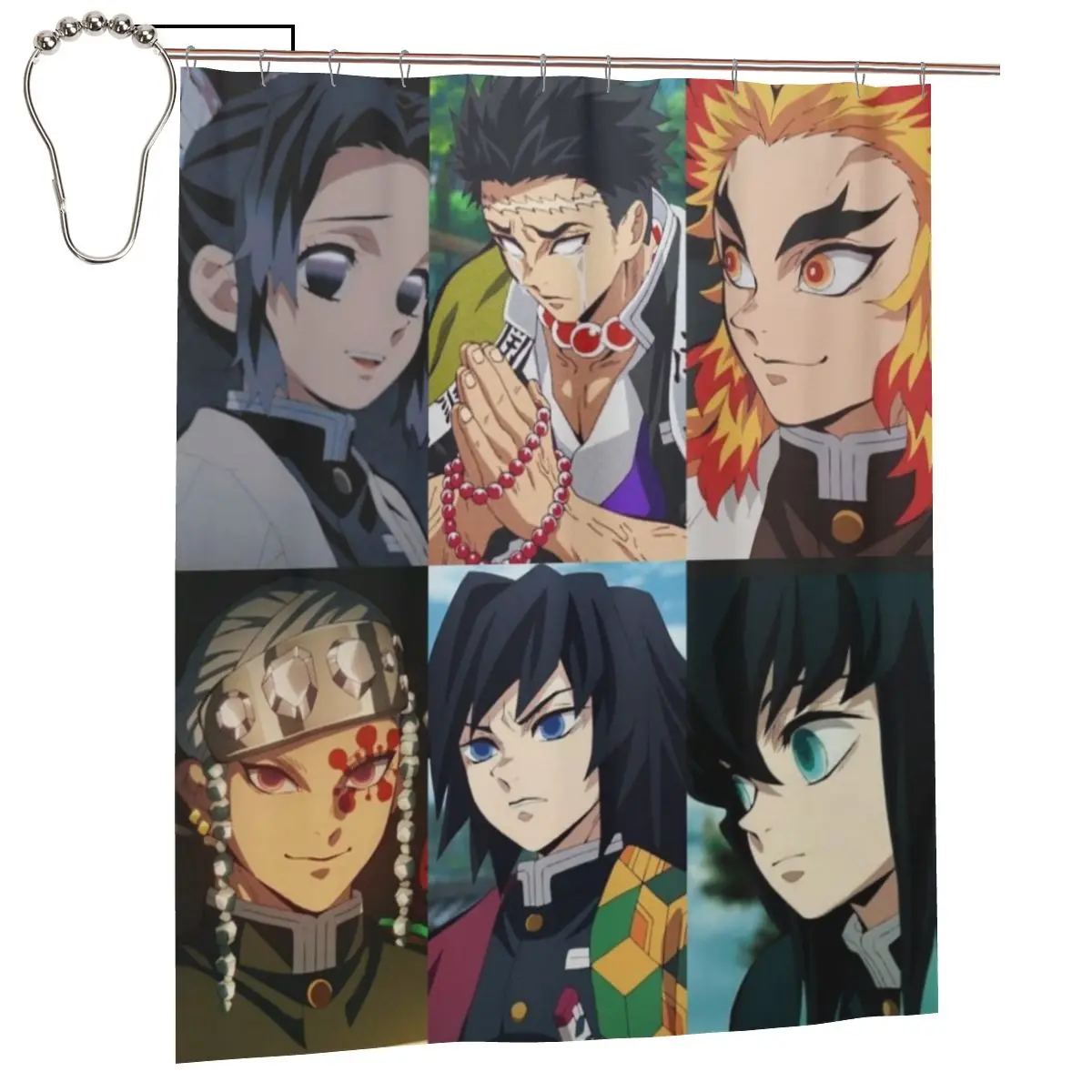 

Demon Slayer Kimetsu No Yaiba Уникальный декор Современная ткань Шторы для душа в ванной комнате арт-дизайн Занавеска с принтом