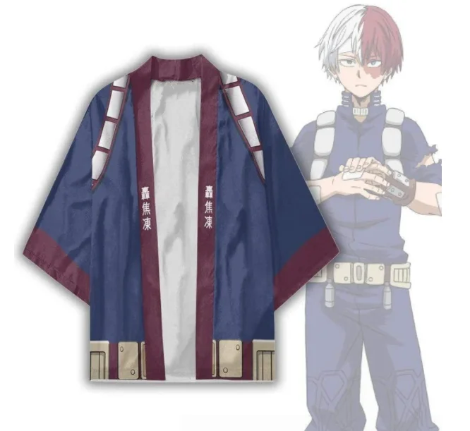 Aoba Johsai High Haikyuu Kimono Cardigans Ukiyo-e Kimono Cloak Loose Three-quarter Sleeve Cardigan Haori