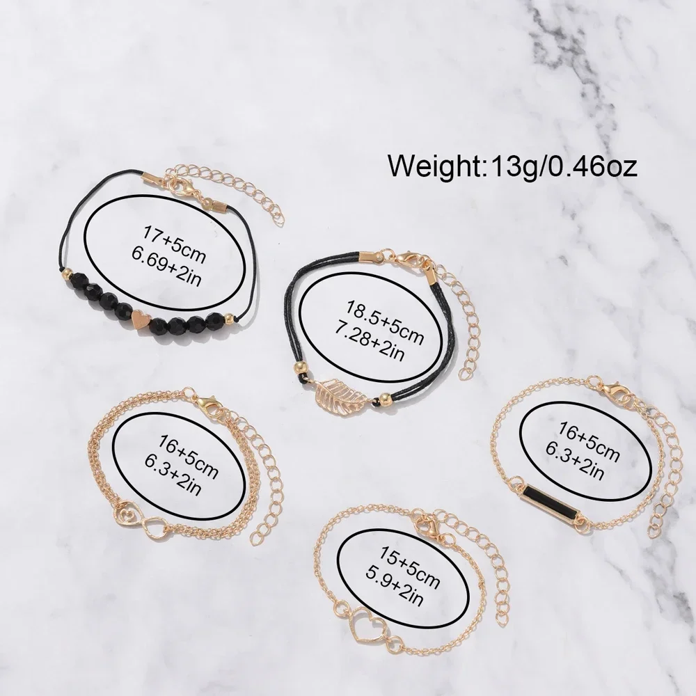 5 шт./комплект, Женские Аналоговые кварцевые часы с браслетом