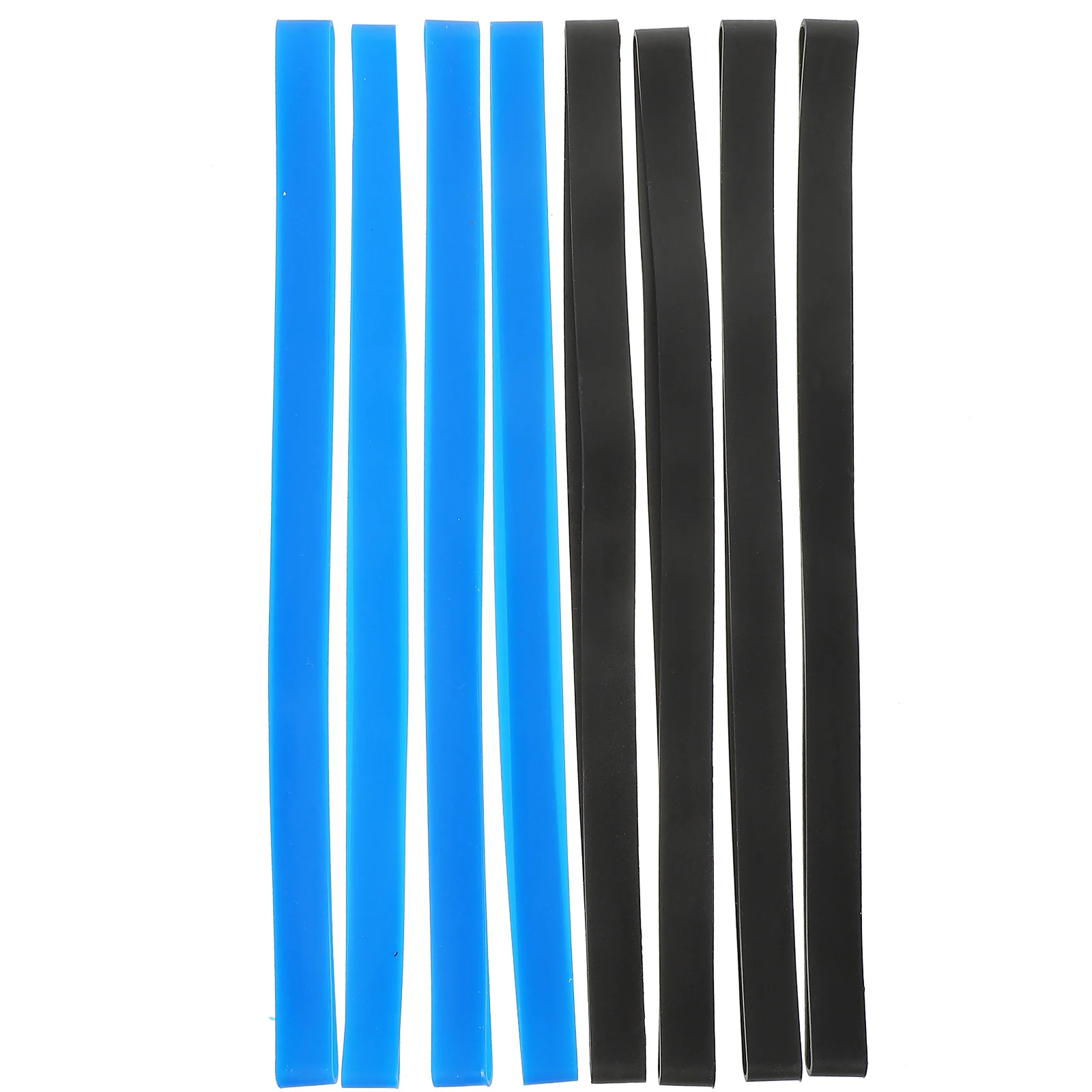 8Pcs Silicone Bands Strong Elastic Fixing Strap Washable Reusable Band for Book Binding Bento Case Pen Box Beach Towel Household