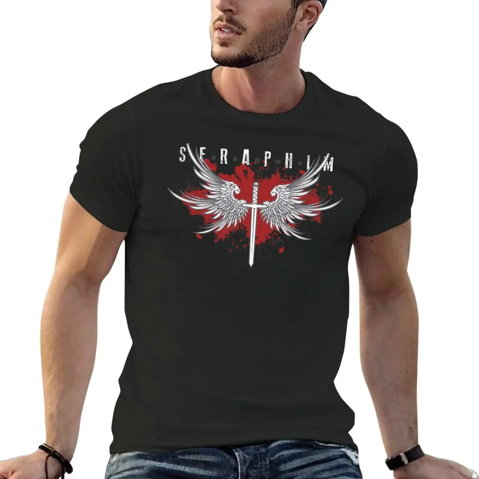 Seraphim T-Shirt animal prinfor boys hippie clothes plus sizes mens graphic t-shirts hip hop