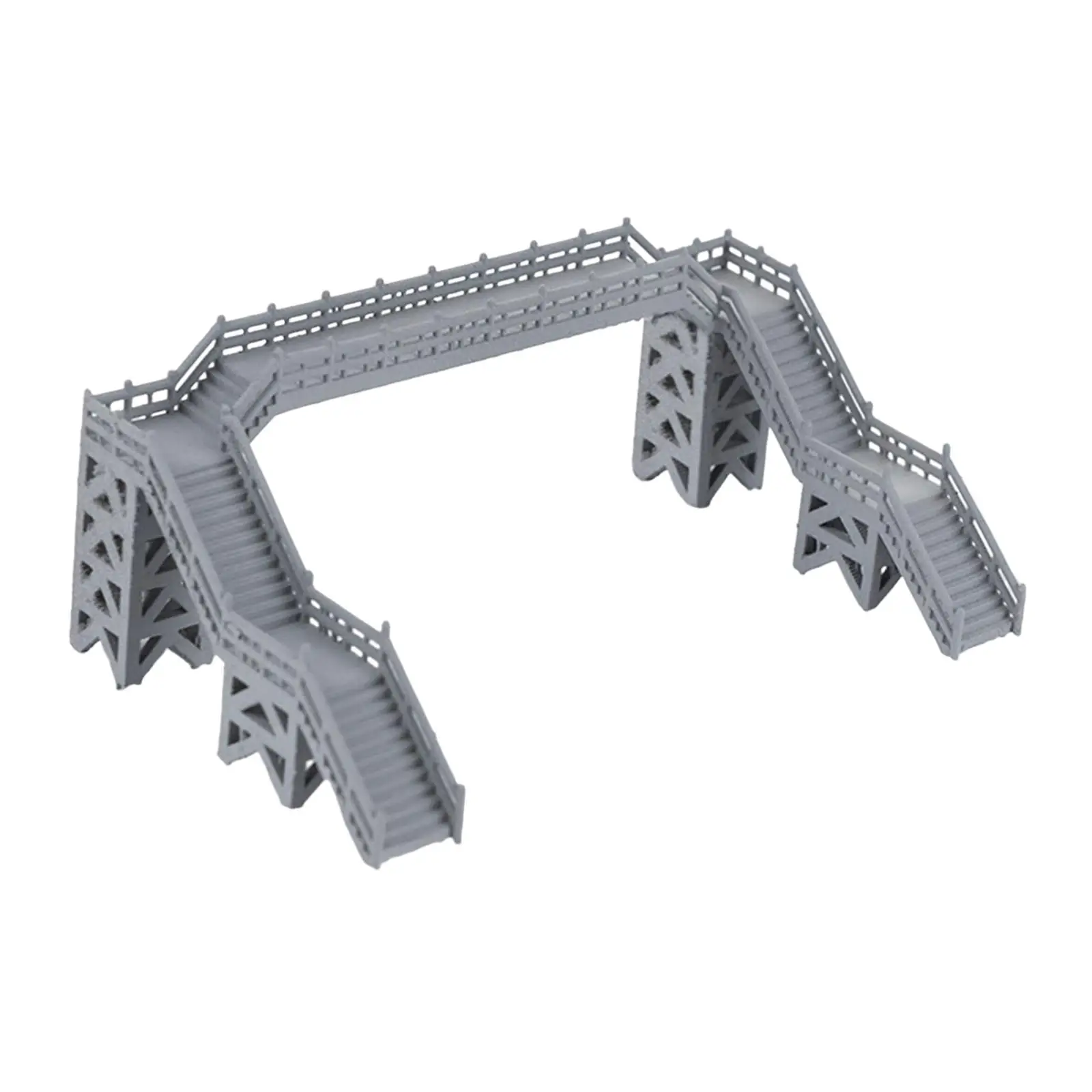 Maßstab 1:87 DIY Zug Eisenbahn Modell Fußgängerbrücke Modell Sand Tisch Modell DIY für Modell Zug Zubehör Layouts