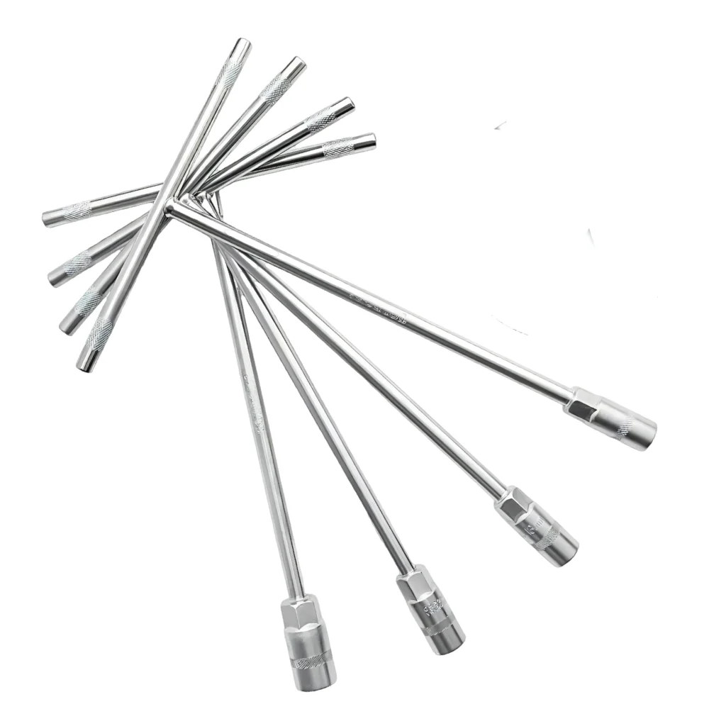 4-teiliges Set mit Sechskant-Steckschlüsseln und T-förmigem Griff aus Chrom-Vanadium-Stahl, Werkzeug zum Ausbauen von Fahrzeugen, (8, 10, 12, 14) – Detail 8