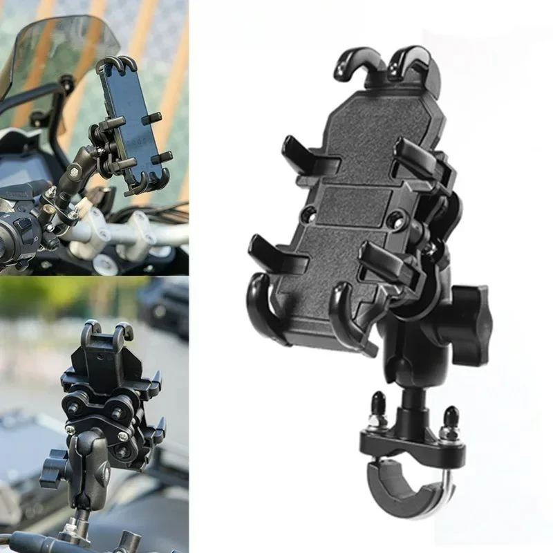 

Universal Motorcycle Cell Phone Navigation Mount with Shock-absorbing Base For CFMOTO SYM VOGE KYMCO QJMOTOR KOVE Surron Haojue