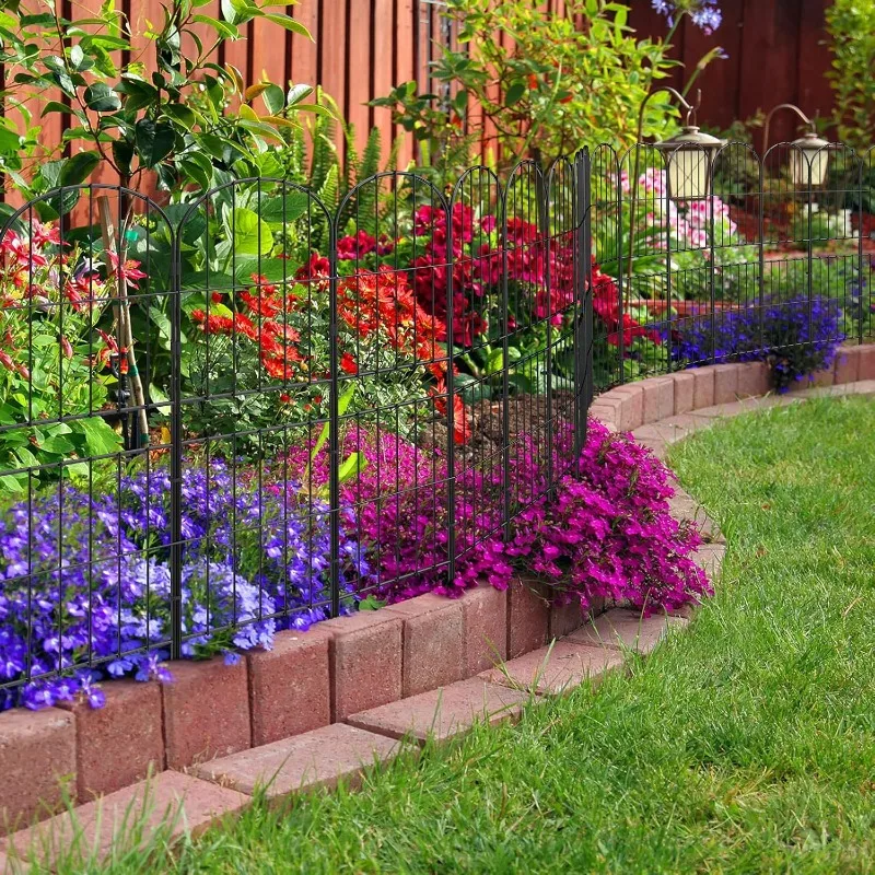Garden fence, outdoor courtyard pet cage fence, wrought iron dog cage chicken cage with buckle