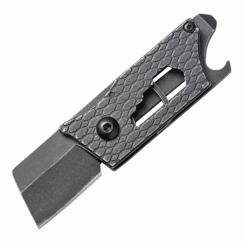 Mini Portable Folding Knife Stainless Steel Blade Stainless Steel Handle Outdoor Travel Express Unboxing Tool