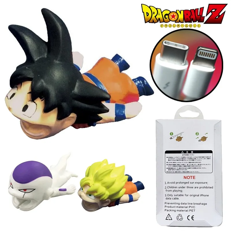 Dragon Ball Anime Gukon Pokrowiec ochronny na przewód ładujący Figurka z kreskówki Przewód linii danych Kabel do iPhone\'a Xiaomi Kabel USB Etui