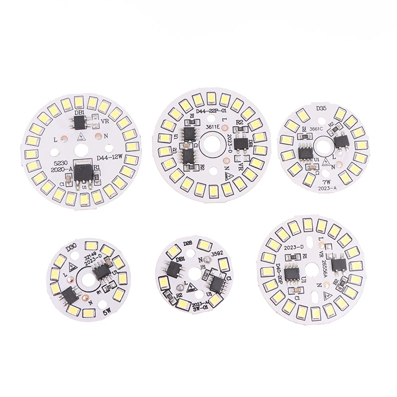 Bulb Light AC 220V Downlight Chip Spotlight LED Bulb Patch Lamp, SMD Plate Circular Module Light Source Plate
