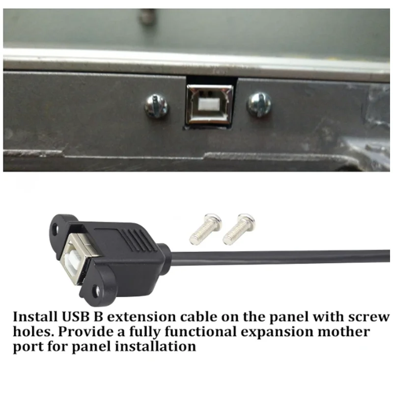 0.3 0.5m USB 2.0 B Female Socket Scanner Printer Panel Mount to USB Micro B 5-pin 90 Degree Male Printing Cable for Best Quality